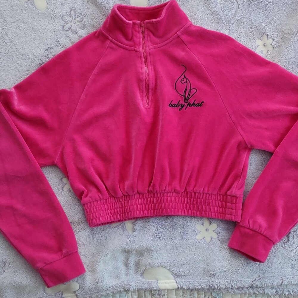 Baby Phat velour cropped warm up jacket